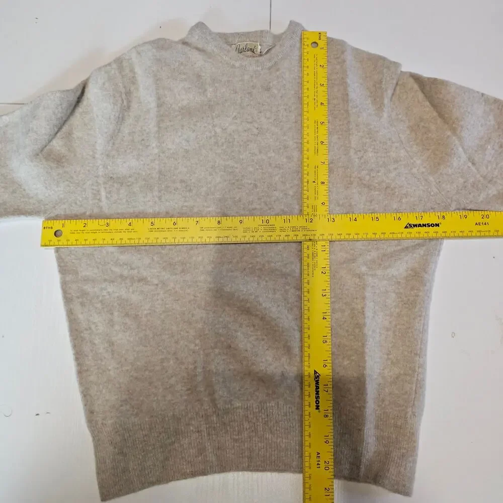 Vintage 50's Garland Dreamspun Wool Knit Sweater Cream Beige Grandmacore XS 3843 - Picture 4 of 6